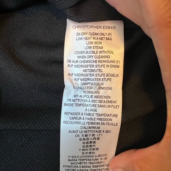 Christopher Esber Black Long Sleeve Cut Out Blouse - Picture 6 of 7